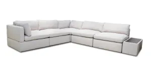 2707 6pc Linen Sectional Set