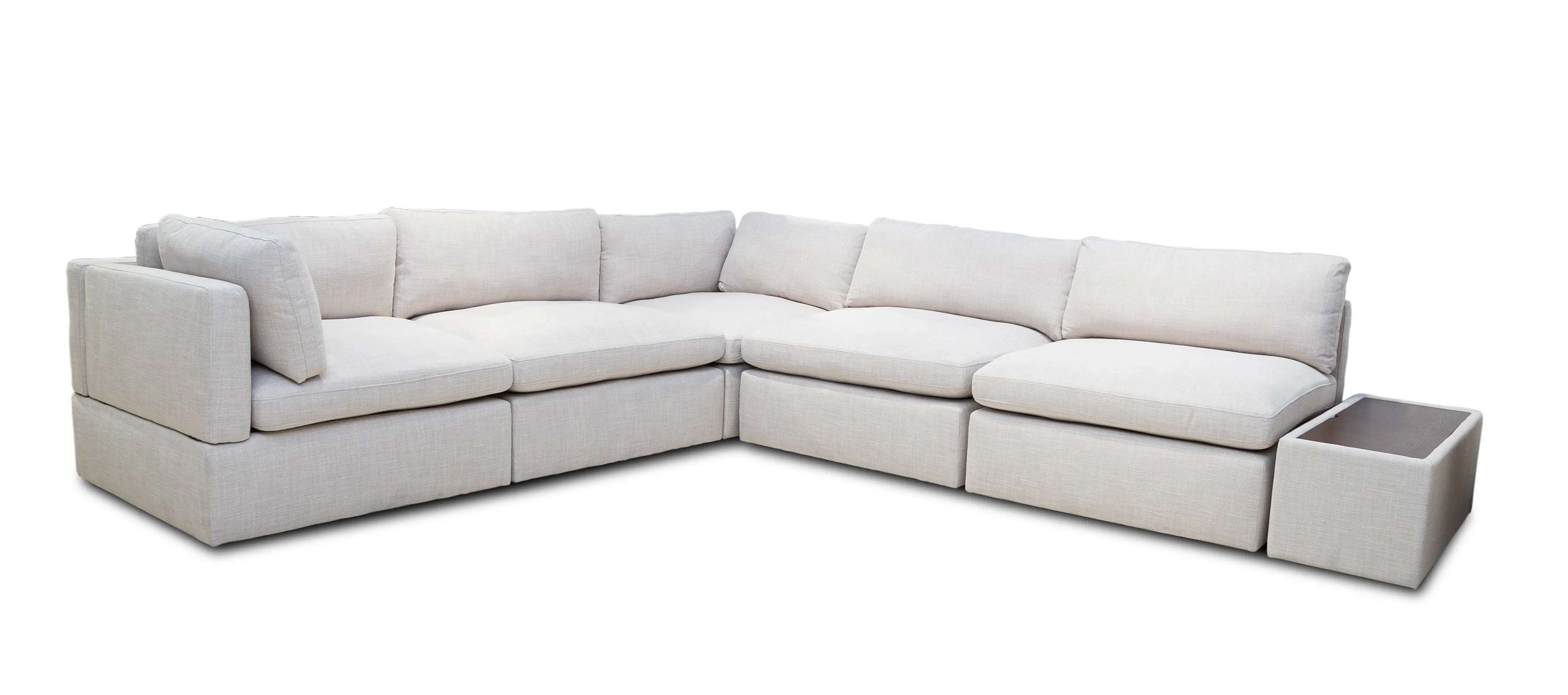 2707 6pc Linen Sectional Set