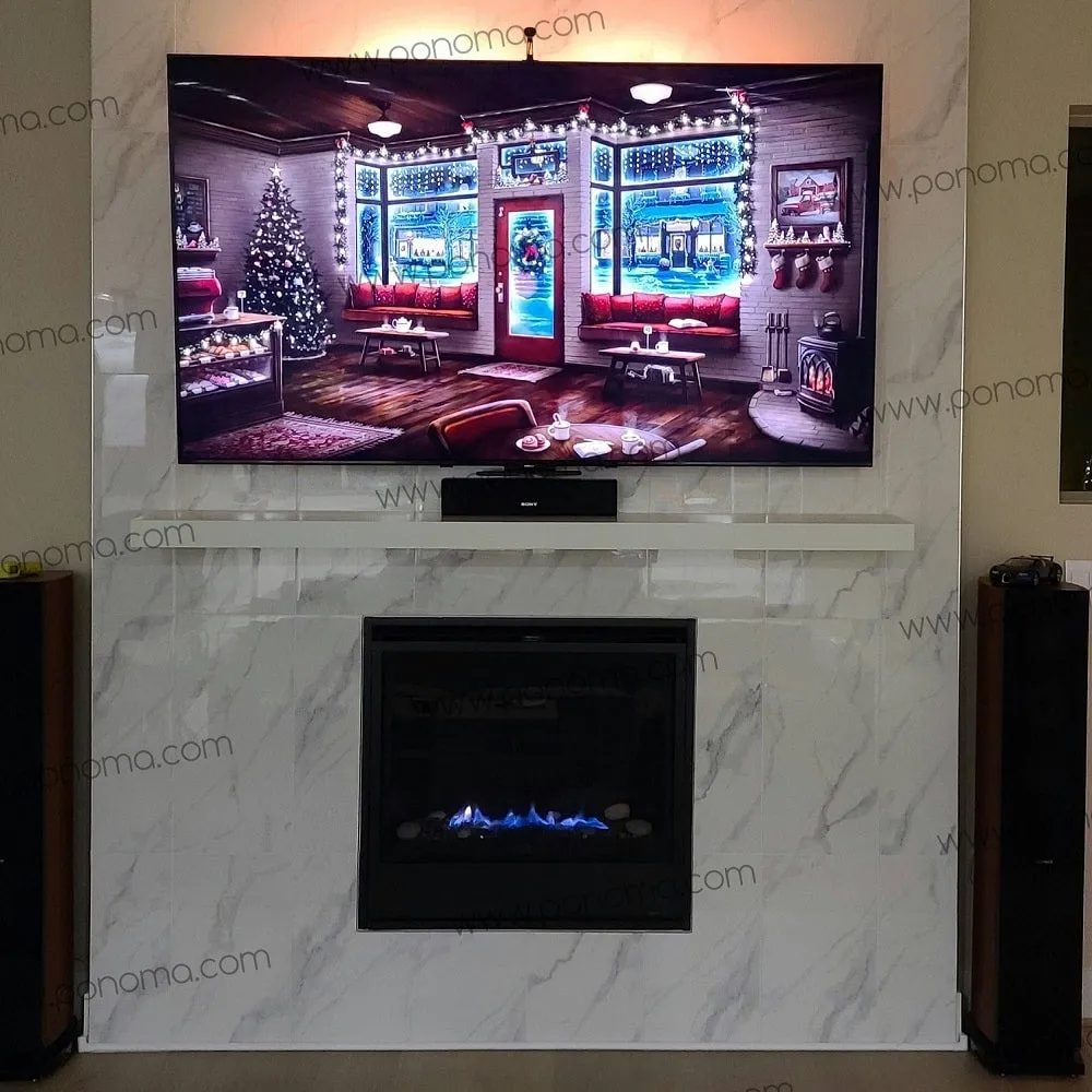 60"x8"x4.0" (cm.152x20x10.2) painted stainless steel floating shelf
