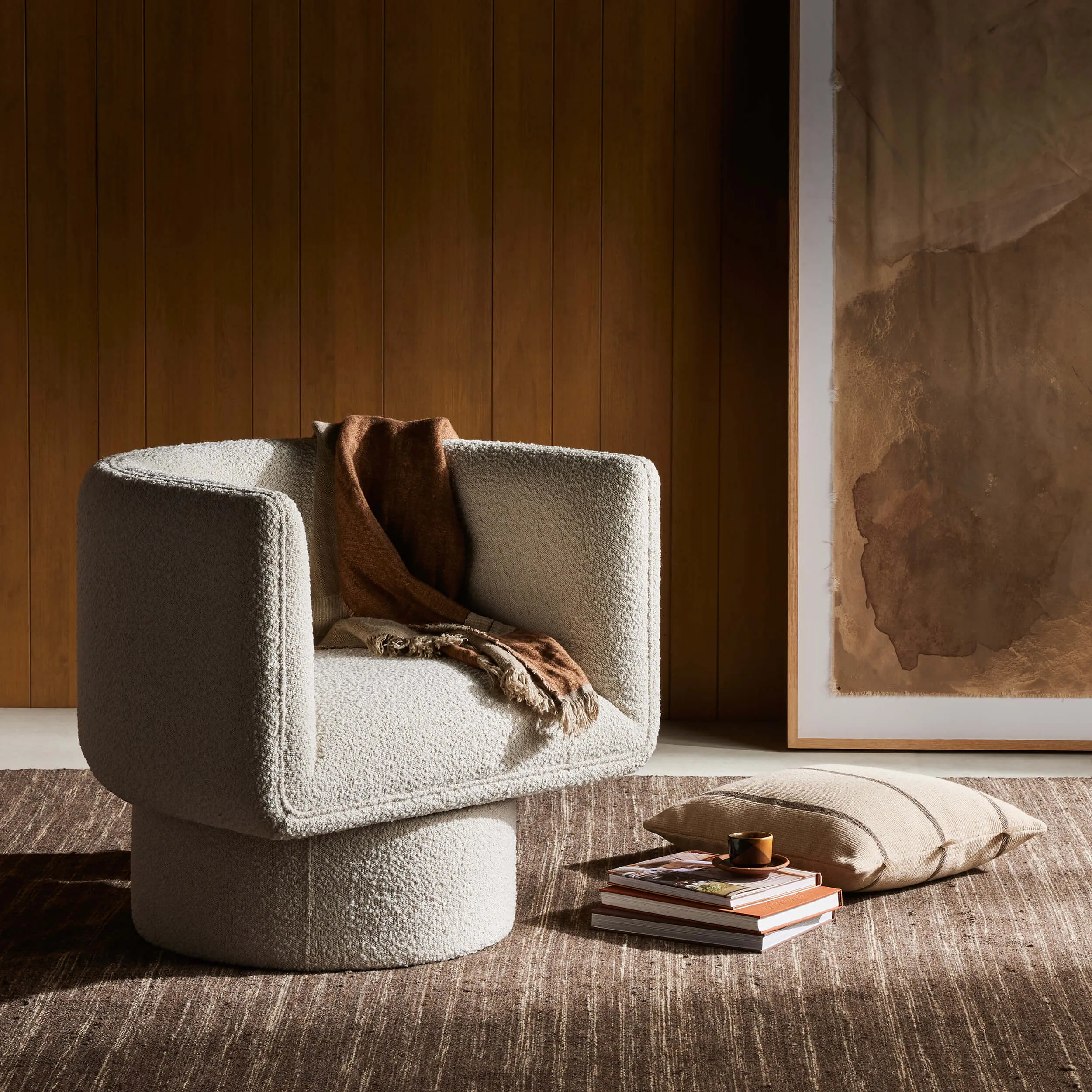 Adriel Swivel Chair, Knoll Natural