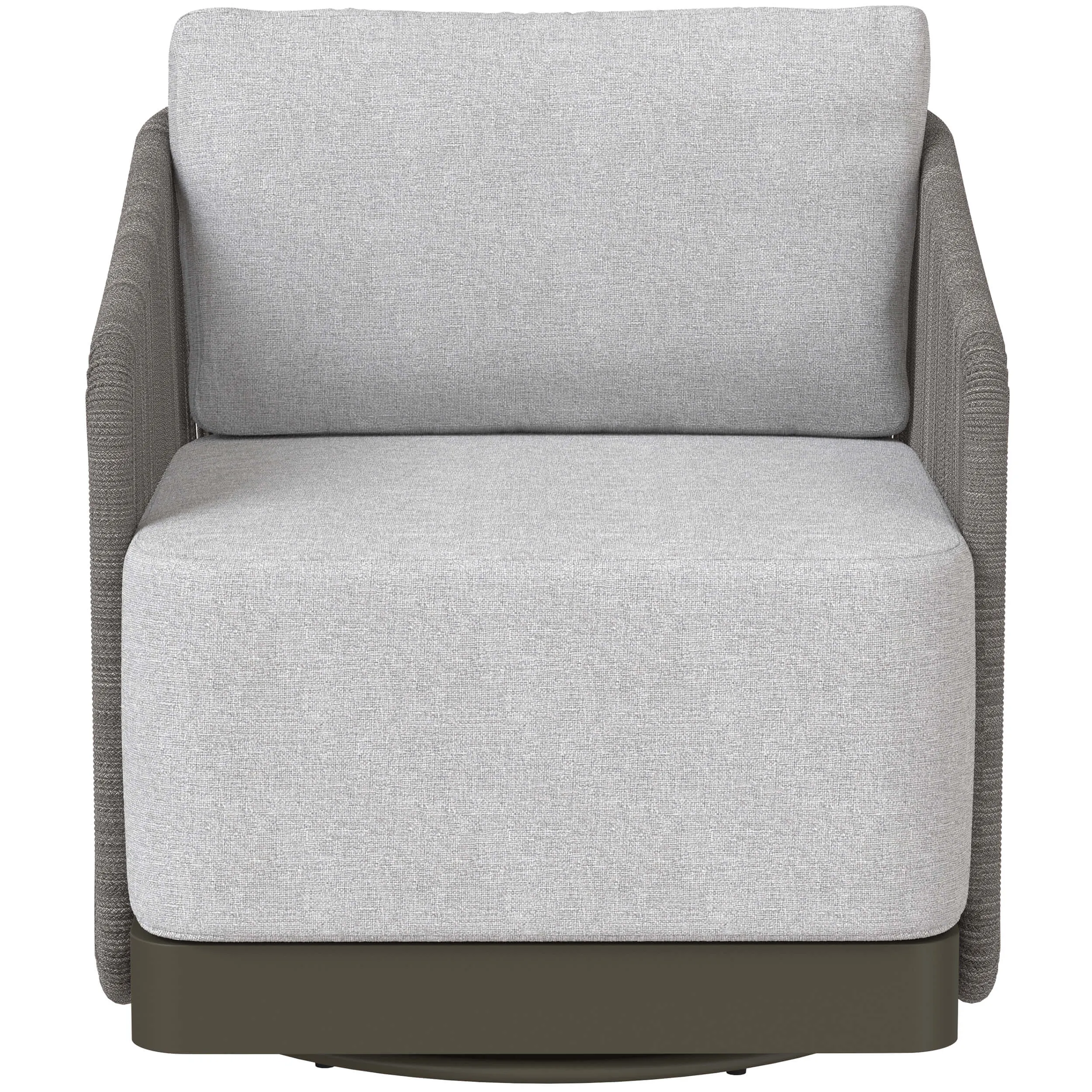Allariz Outdoor Swivel Chair, Gracebay Light Grey