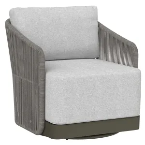 Allariz Outdoor Swivel Chair, Gracebay Light Grey