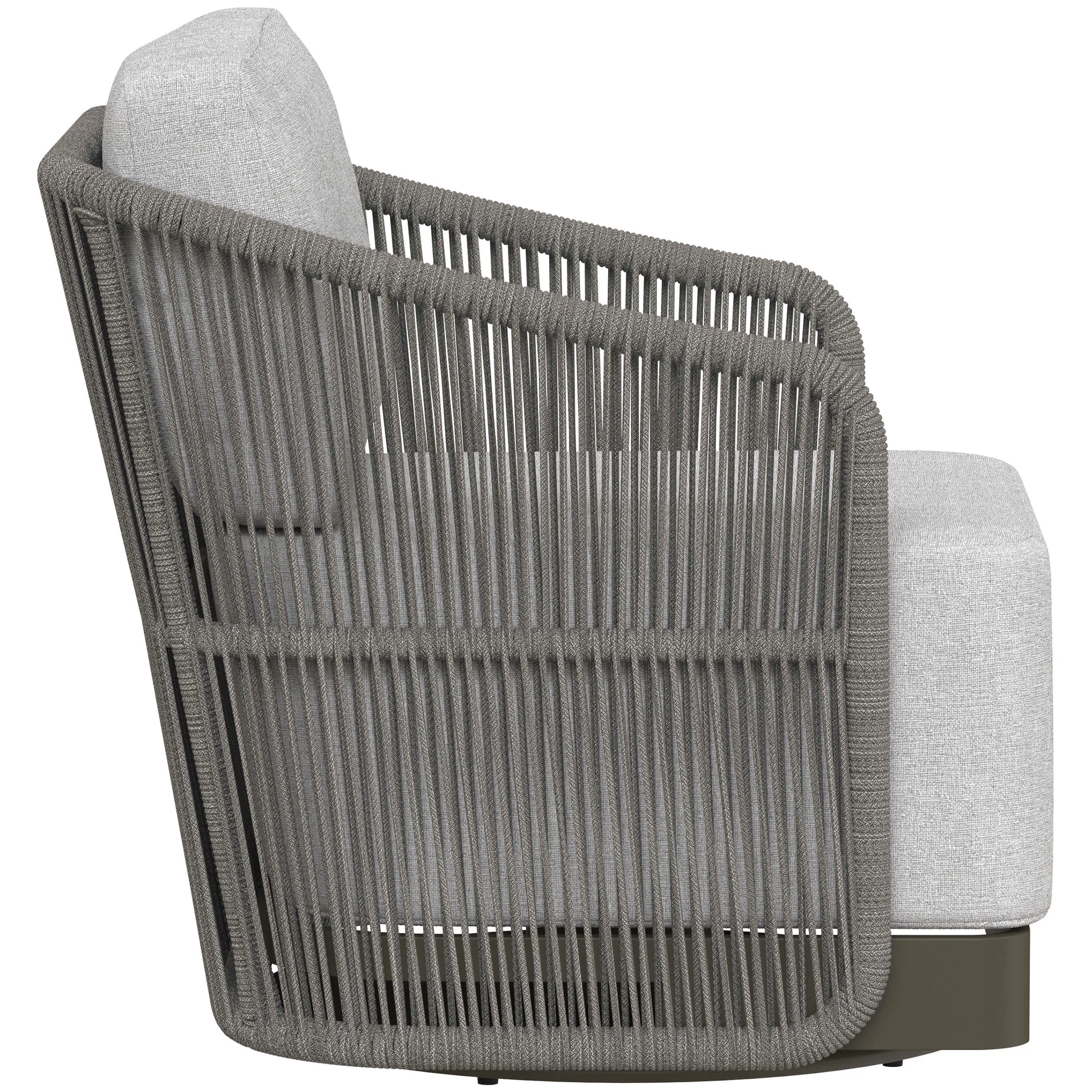 Allariz Outdoor Swivel Chair, Gracebay Light Grey