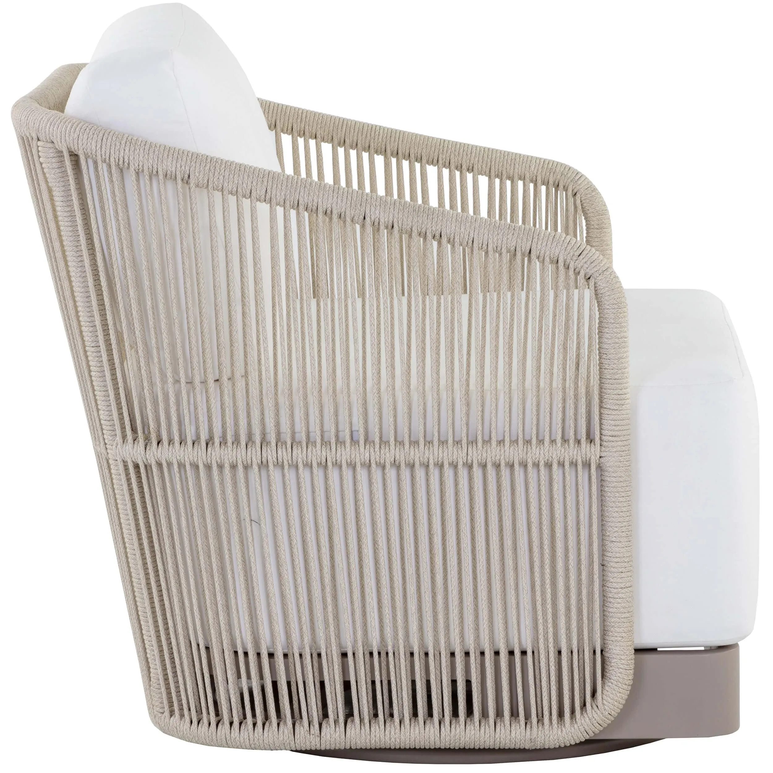 Allariz Outdoor Swivel Chair, Stinson White