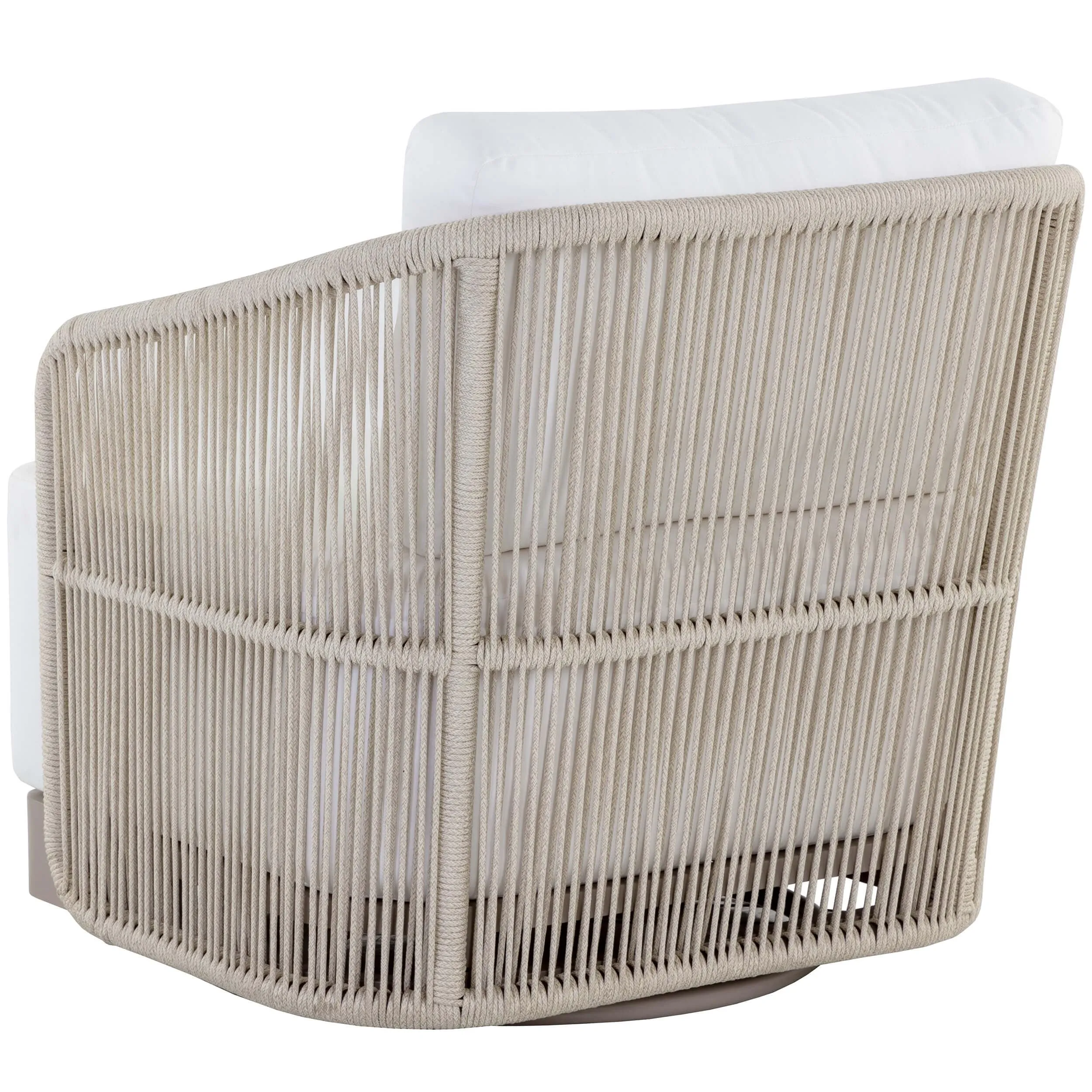 Allariz Outdoor Swivel Chair, Stinson White