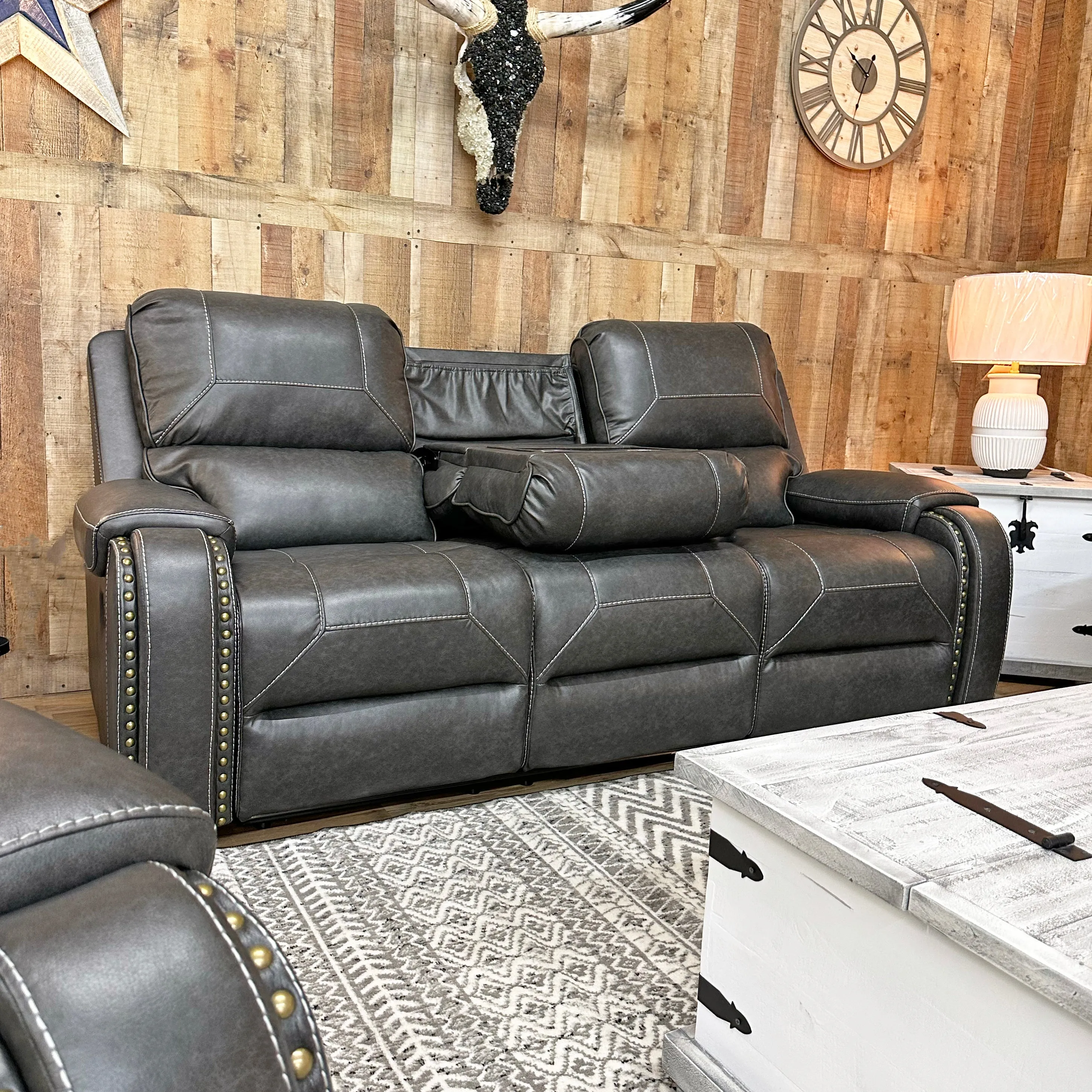Carbon Reclining Sofa Set