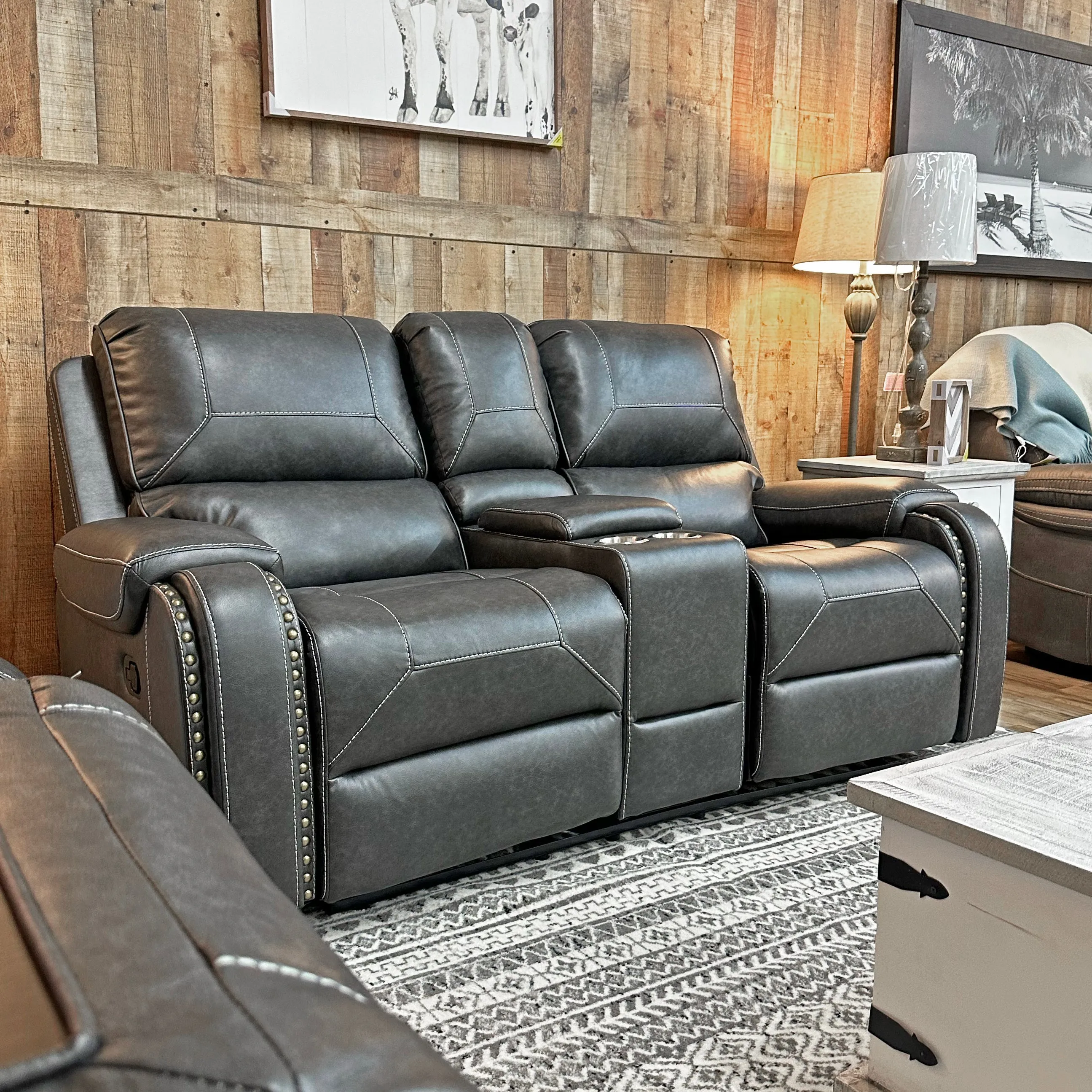 Carbon Reclining Sofa Set