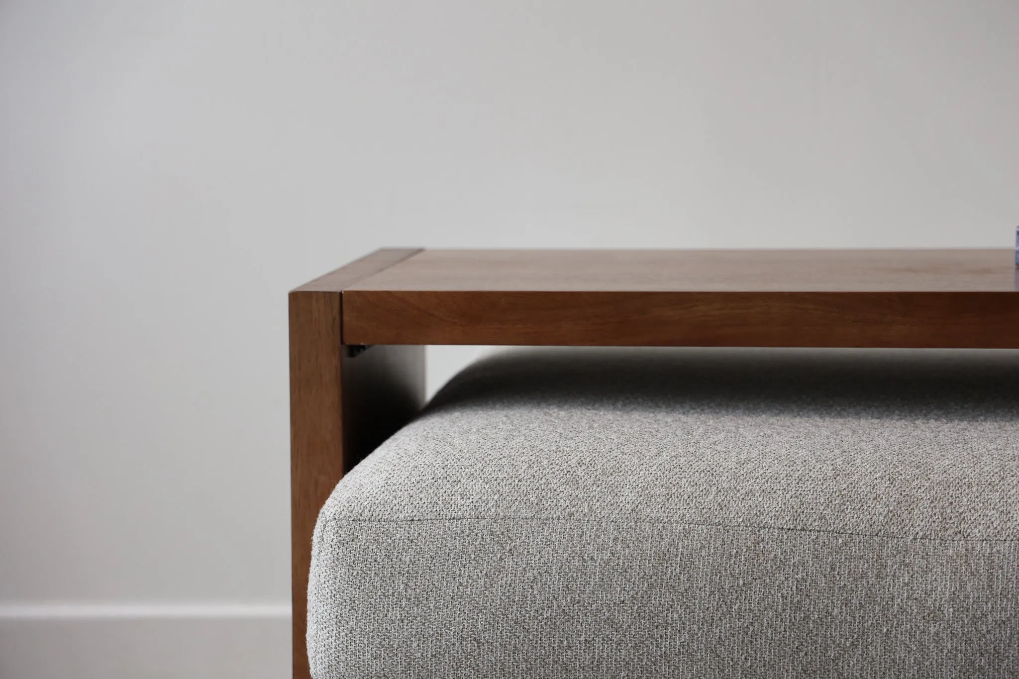 Dark Wood Over Ottoman Table