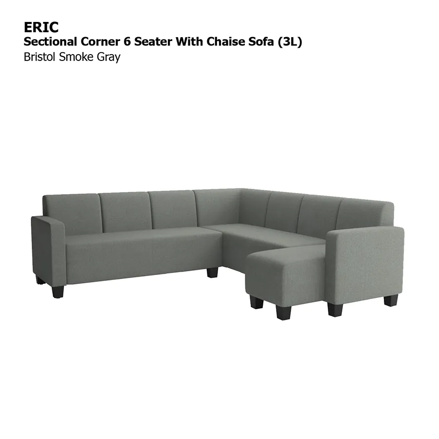 Eric Sectional 6 Seat with Chaise Corner (3L) Sofa
