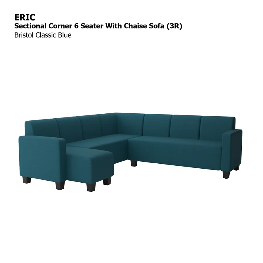 Eric Sectional 6 Seat with Chaise Corner (3R) Sofa