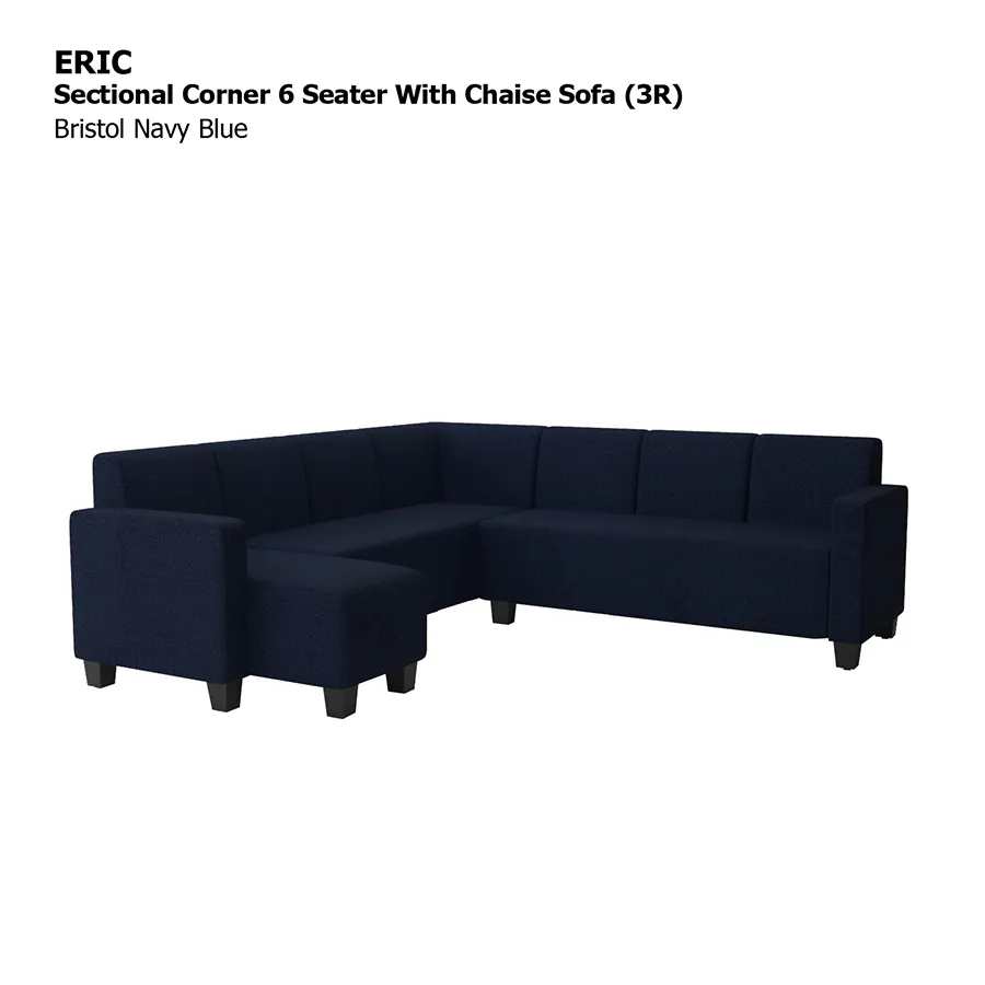 Eric Sectional 6 Seat with Chaise Corner (3R) Sofa