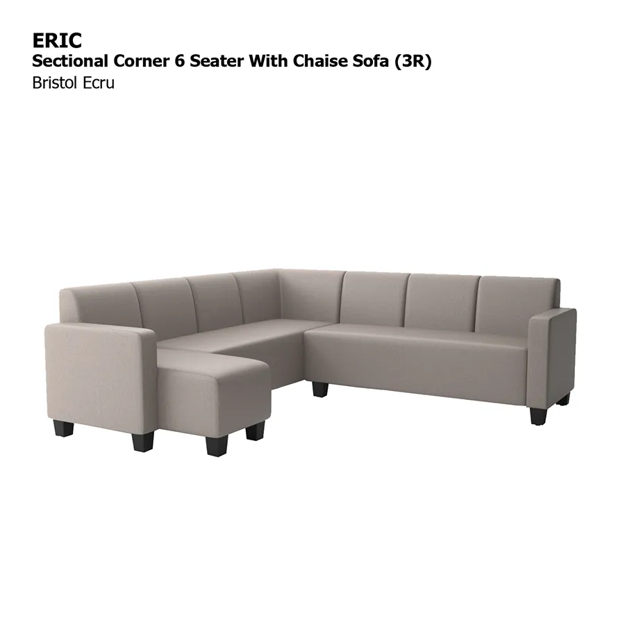 Eric Sectional 6 Seat with Chaise Corner (3R) Sofa