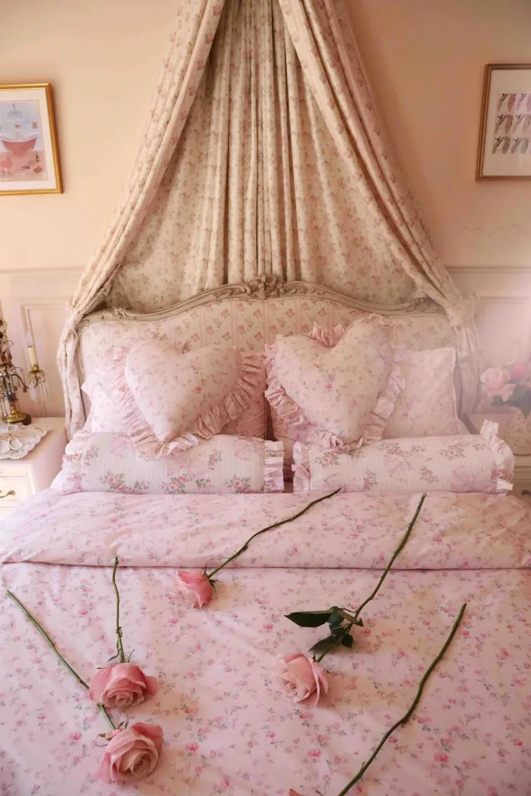 Full/Queen Duvet Cover   Sham Floral Set