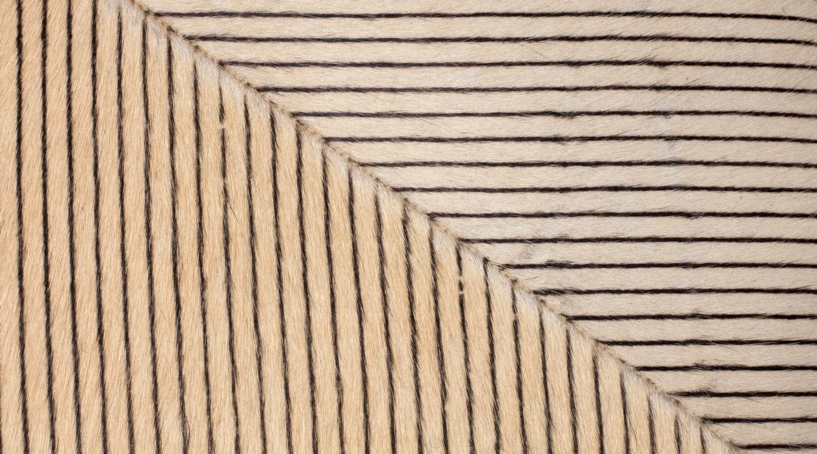 Large Pinstriped Ottoman