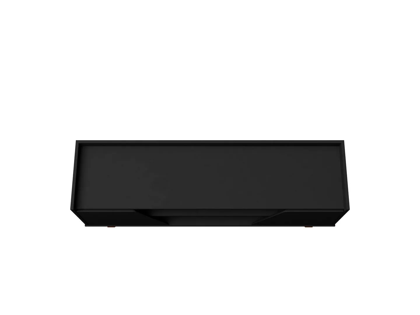 Manhattan Comfort Mid-Century Modern Marcus 53.14 TV Stand with Solid Wood Legs in  Matte Black