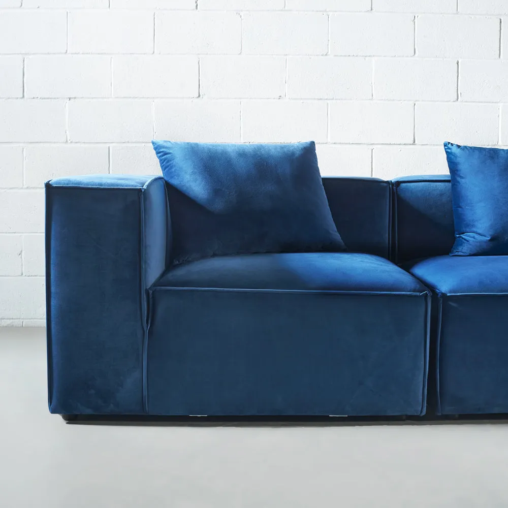 MASON - Velvet Blue Modular Sectional (4 piece)