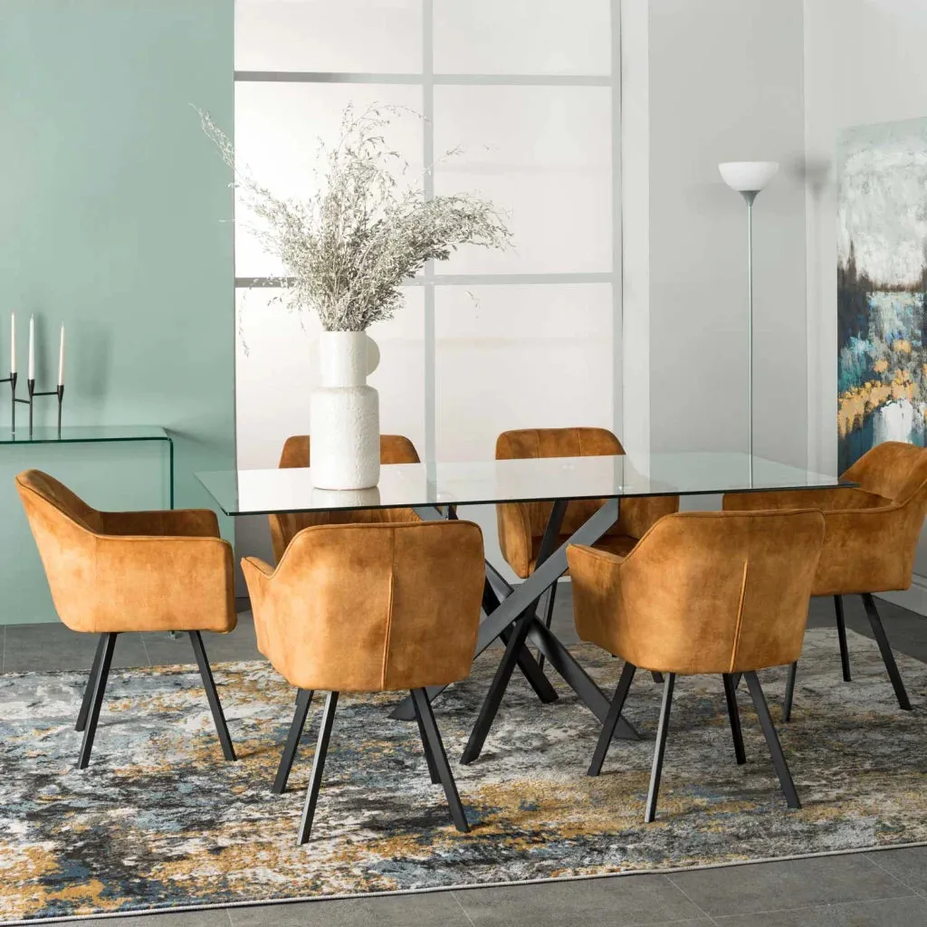 PIA DELUXE VELVET DINING CHAIR
