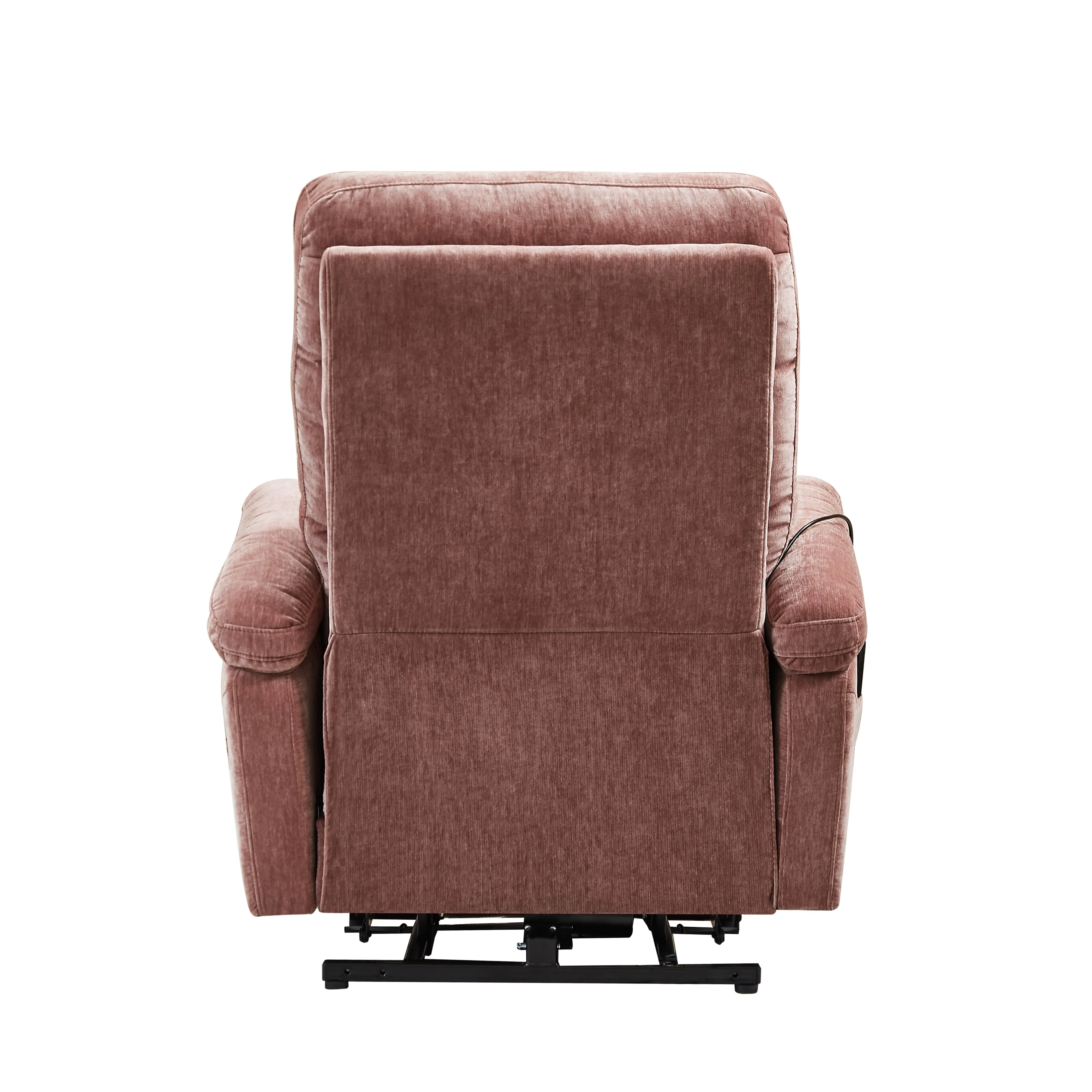 Power Lift Recliner Chair with Massage and Heat for Elderly Electric Recliner Lift Chair with 2 Side Pockets, Cup Holders, USB Port for Living Room, Rose