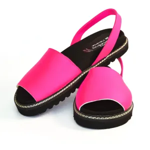 SAMPLE SALE Neon Pink Ergonomic Avarcas