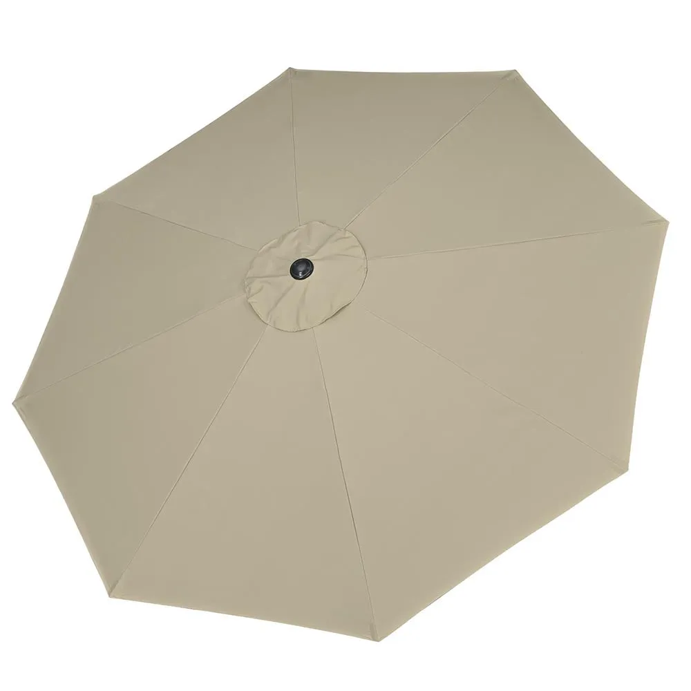 TheLAShop 10 ft 8-Rib Patio Umbrella Tilt & Crank 220g Yarn-dyed Canopy UV50 