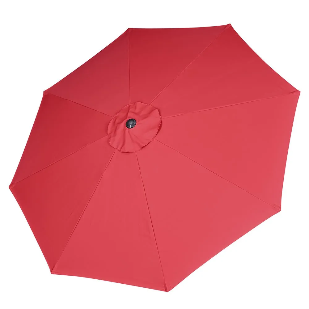 TheLAShop 10 ft 8-Rib Patio Umbrella Tilt & Crank 220g Yarn-dyed Canopy UV50 